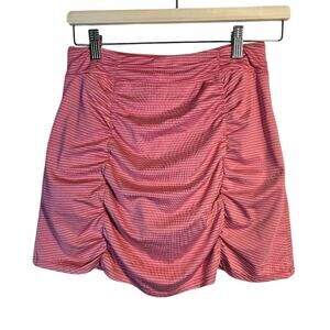 SOYBU XS Feminine Pink Striped Ruched Skort [0352]